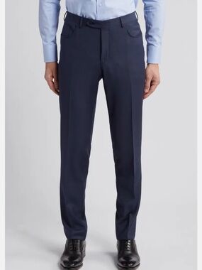 Canali Milano Trim Fit Five Pocket Wool Dress Pants